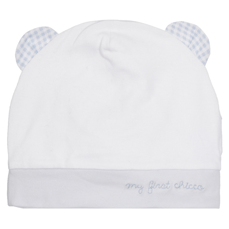 Памучна шапка за бебе, бяла  254747