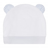 Памучна шапка за бебе, бяла Chicco 254749 3