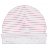 Памучна шапка с фигурален принт за бебе, бяла Chicco 254750 