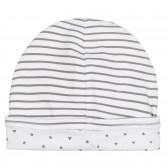 Памучна шапка с фигурален принт за бебе, бяла Chicco 254753 