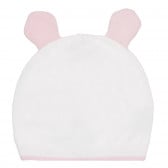 Памучна шапка с апликация на коте за бебе, бяла Chicco 254767 3