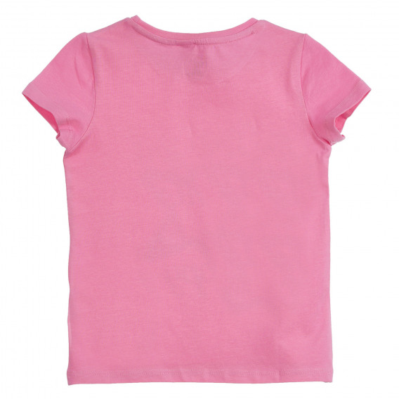 Памучна тениска с брокатена звезда за бебе, розова Chicco 254831 4