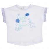 Памучна тениска с флорални мотиви за бебе, бяла Chicco 254857 