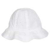 Памучна шапка с бродирани цветя, бяла Chicco 254863 3