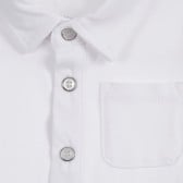 Памучно бяло боди тип риза за бебе, бяло Chicco 254868 2