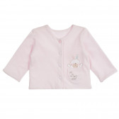 Памучна жилетка с щампа на зайче за бебе, розова Chicco 254950 