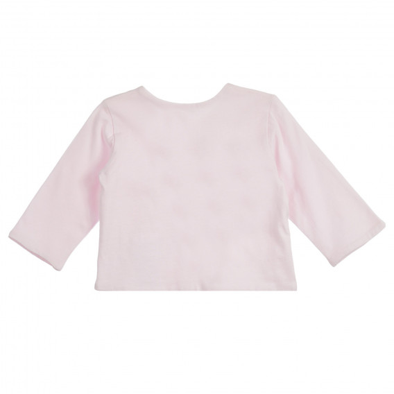 Памучна жилетка с щампа на зайче за бебе, розова Chicco 254953 4