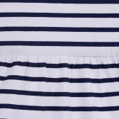 Памучна раирана тениска за бебе, бяло и синьо Chicco 254964 2