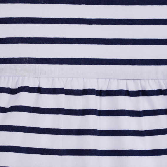 Памучна раирана тениска за бебе, бяло и синьо Chicco 254964 2