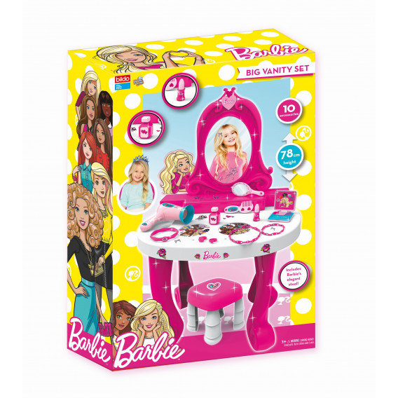 Kомплект - тоалетка с огледало и столче барби Barbie 25499 