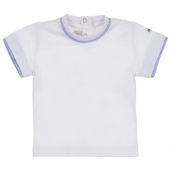 Памучен комплект от тениска и гащеризон за бебе Chicco 255033 2