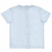 Памучна пижама с къс ръкав за бебе, синя Chicco 255064 5