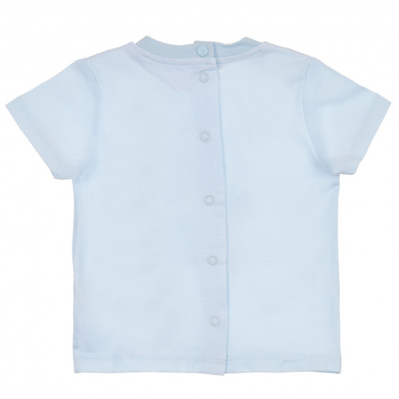 Памучна пижама с къс ръкав за бебе, синя Chicco 255064 5