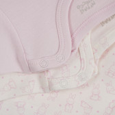 Памучен комплект от два броя бодита с къс ръкав за бебе, розов Chicco 255101 3
