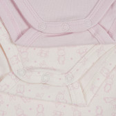 Памучен комплект от два броя бодита с къс ръкав за бебе, розов Chicco 255102 4