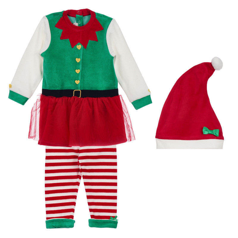 Коледен костюм на елф за бебе, многоцветен  255156