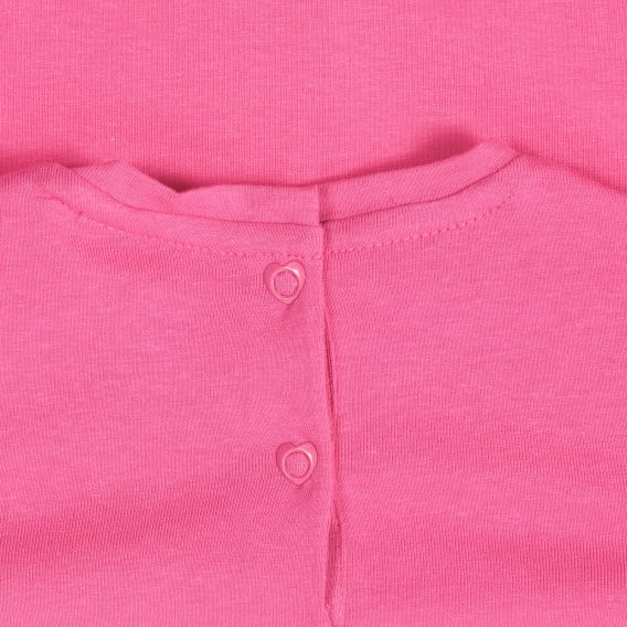 Памучна тениска с надпис за бебе, розова Chicco 255237 3