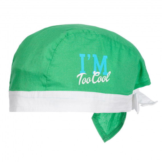 Памучна шапка за бебе, зелена Chicco 255416 