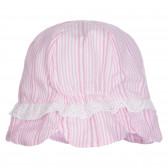 Памучна шапка в бяло и розово райе Chicco 255424 3