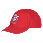 Памучна шапка BASEBALL с козирка, червена Chicco 255440 