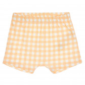Памучен комплект тениска и къси панталонки за бебе в бяло и оранжево Chicco 255483 6