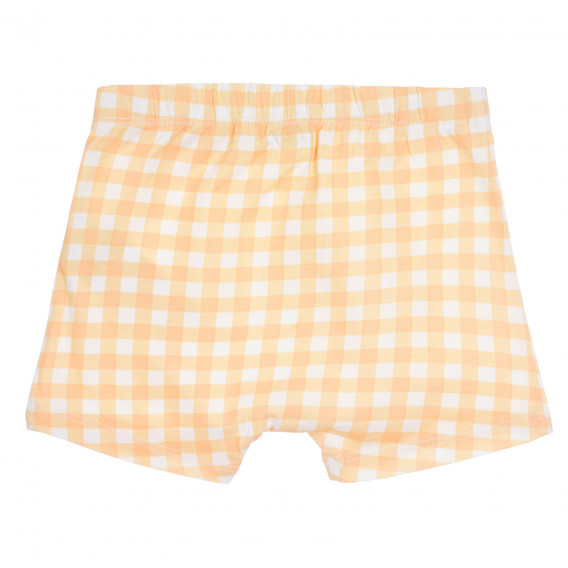 Памучен комплект тениска и къси панталонки за бебе в бяло и оранжево Chicco 255484 7