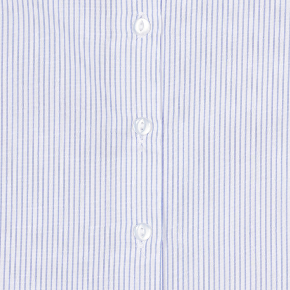 Памучна раирана блуза с къдрички в бяло и синьо Chicco 255546 3