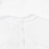 Памучна тениска с графичен принт за бебе, бяла Chicco 255553 3