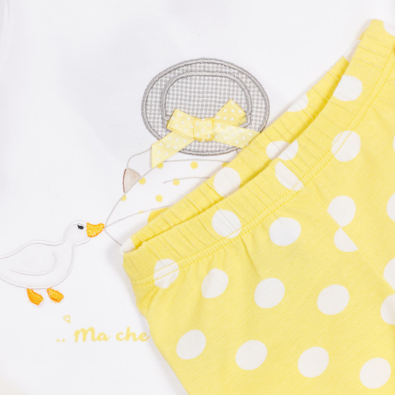 Памучен комплект туника и клин за бебе Chicco 255561 3