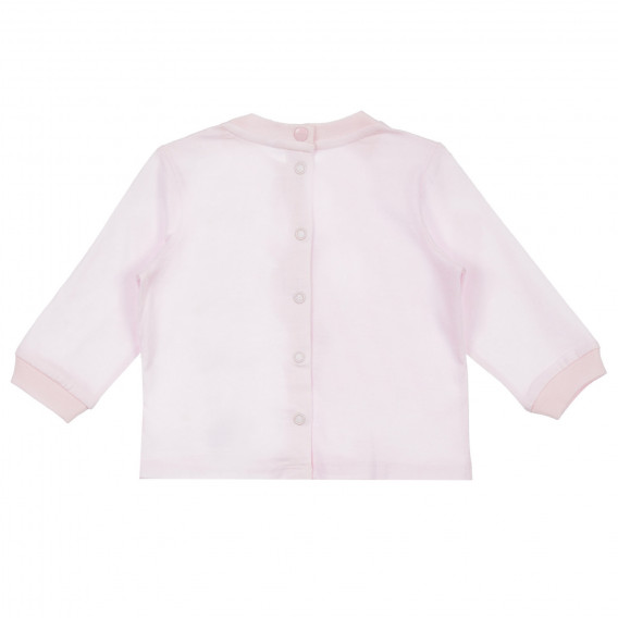 Памучна пижама - блуза и ританки за бебе, розова Chicco 255570 5