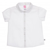 Памучна риза с къс ръкав и обла яка, бяла Chicco 255596 