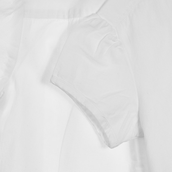 Памучна риза с къс ръкав и обла яка, бяла Chicco 255599 4