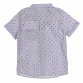 Памучна риза с къс ръкави графичен принт, синя Chicco 255617 4