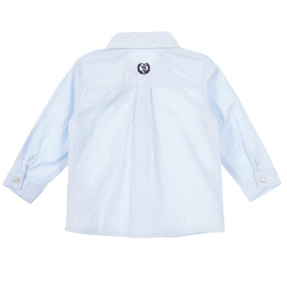 Памучна синя риза с папийонка за бебе, синя Chicco 255633 3