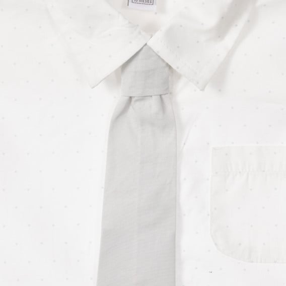 Памучна риза с вратовръзка за бебе, бяла Chicco 255636 2