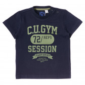 Памучна тениска с графичен принт за бебе, синя Chicco 255654 