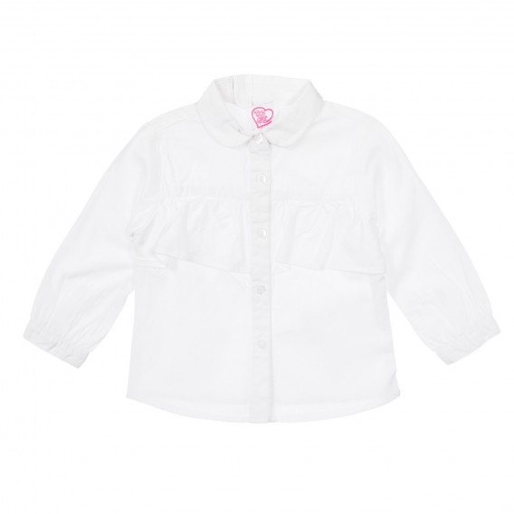Памучна риза с копчета на цветя за бебе, бяла Chicco 255662 