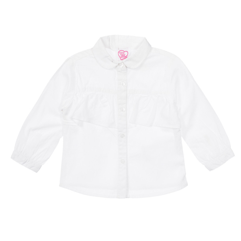 Памучна риза с копчета на цветя за бебе, бяла  255662
