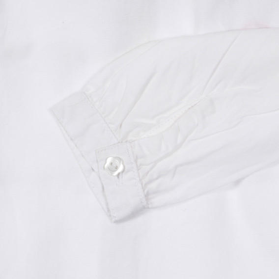 Памучна риза с копчета на цветя за бебе, бяла Chicco 255663 2
