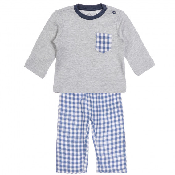 Памучна пижама за бебе момче Chicco 255666 