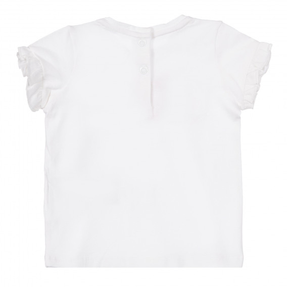Памучна тениска с щампа на сърце за бебе, бяла Chicco 255704 4