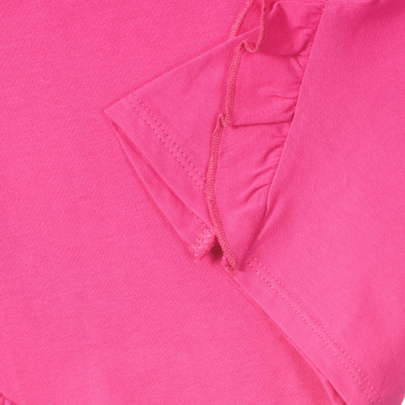 Памучна тениска с брокатени надписи, розова Chicco 255711 3