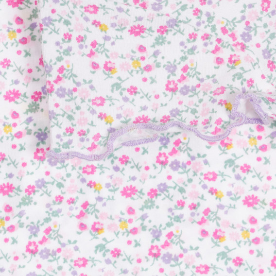 Памучна пижама HELLO GIRL за бебе в лилаво и бяло Chicco 255777 4