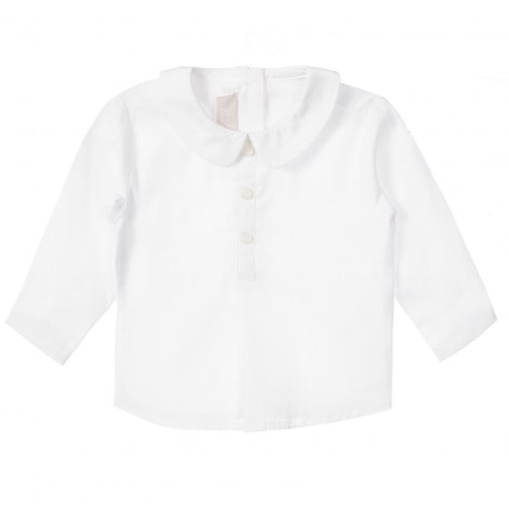 Памучна риза с обла яка за бебе Chicco 255845 