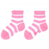 Комплект от два чифта чорапи за бебе в бяло и розово Chicco 255889 4