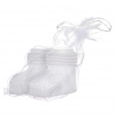 Плетени чорапи за бебе, бели Chicco 255890 
