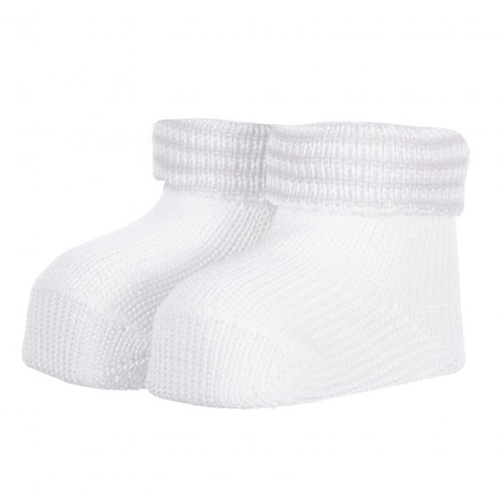Плетени чорапи за бебе, бели Chicco 255891 2