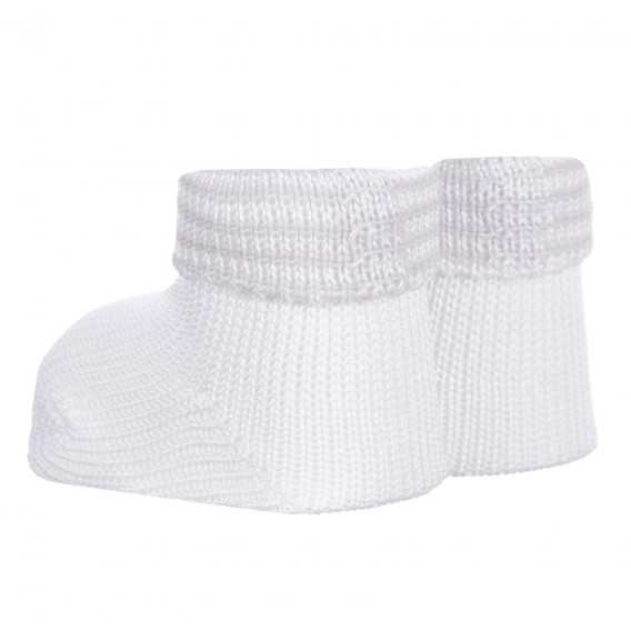 Плетени чорапи за бебе, бели Chicco 255892 3