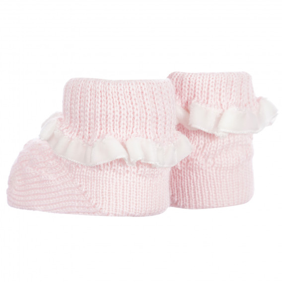 Плетени чорапи за бебе, розови Chicco 255910 3