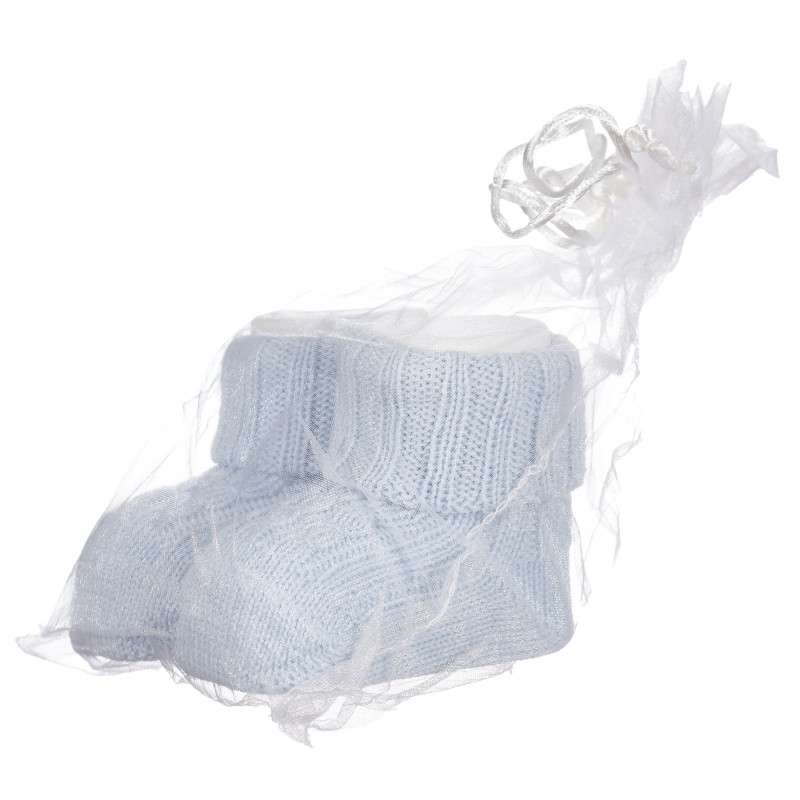 Плетени чорапи за бебе, сини  255914